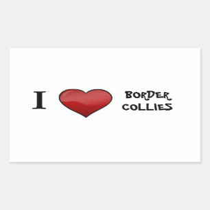 I Love Border Collies stickers