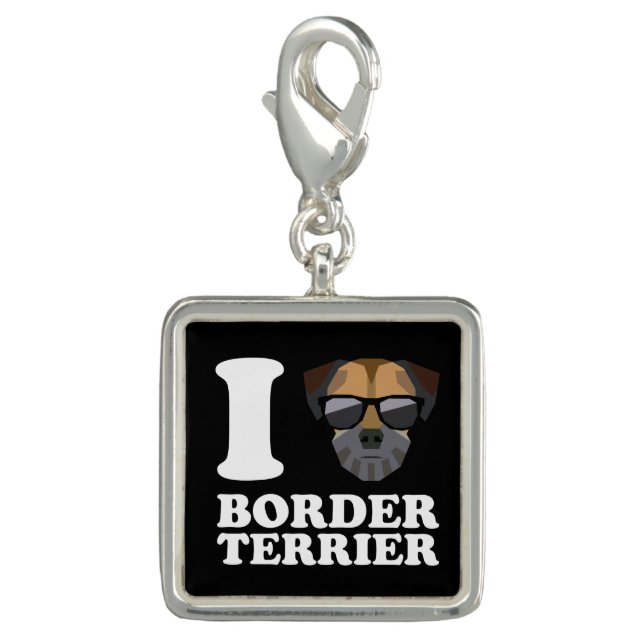 I Love Border Terrier -2- Charm (Front)