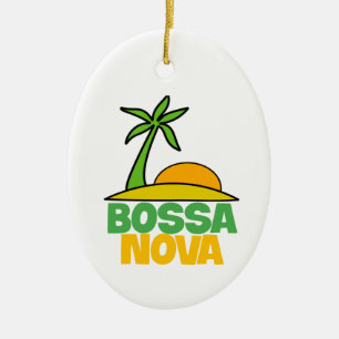 I love Bossa Nova gift for brazillian music lovers Ceramic Ornament
