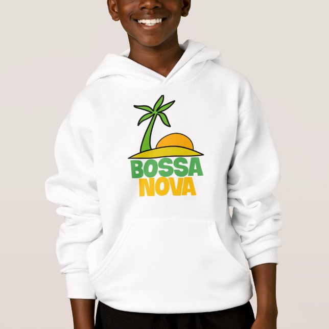 I love Bossa Nova gift for brazillian music lovers Hoodie (Front)