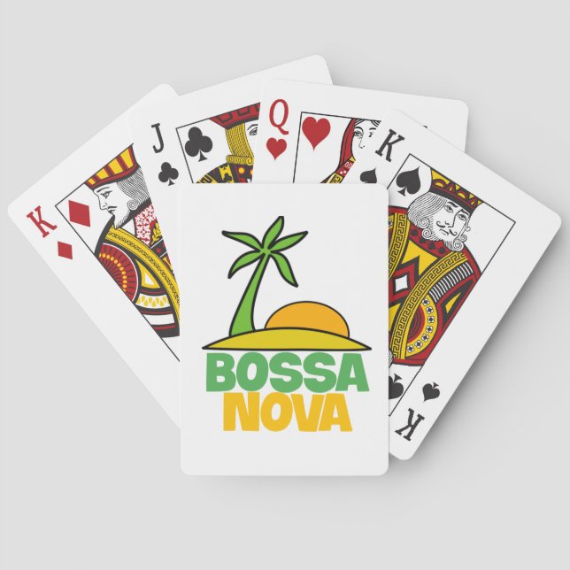 I love Bossa Nova gift for brazillian music lovers Poker Cards (Back)