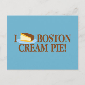 I Love Boston Cream Pie Postcard