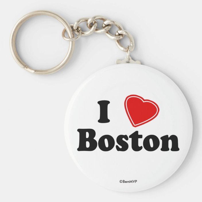 I Love Boston Key Chain