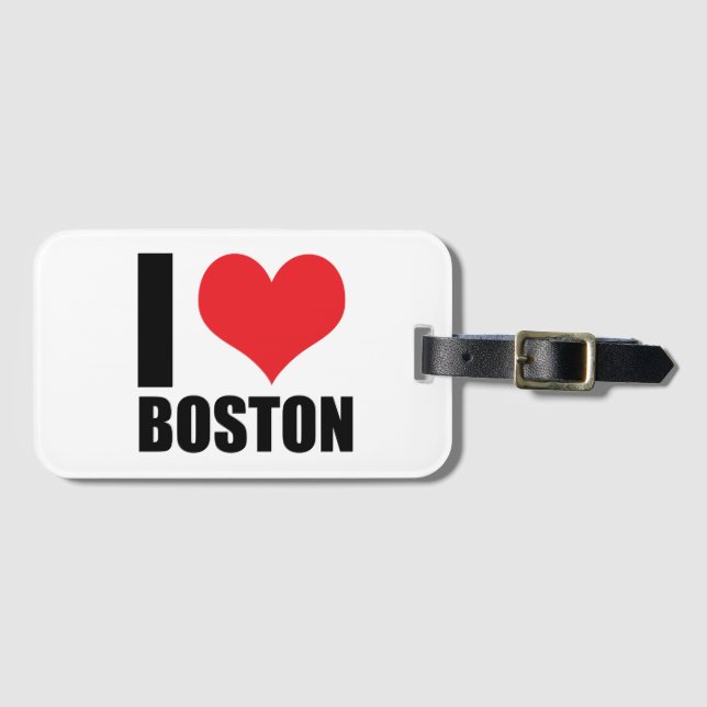 I love Boston Luggage Tag (Front Horizontal)