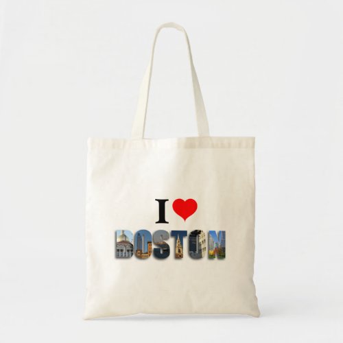 I Love Boston Massachusetts Travel City Photos Tote Bag