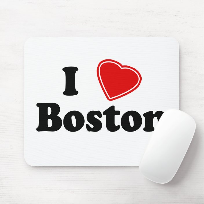 I Love Boston Mouse Pad