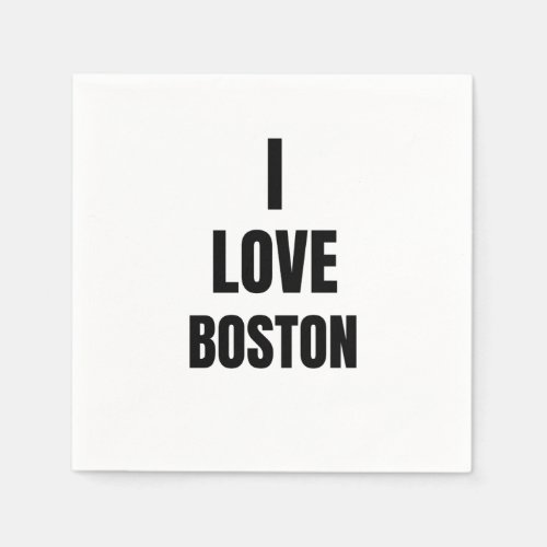 I LOVE BOSTON NAPKINS