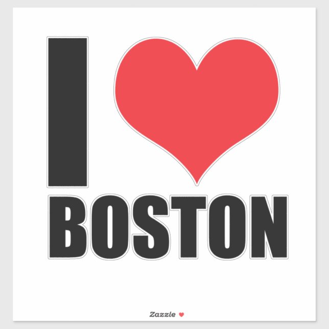 I love Boston Sticker (Sheet)