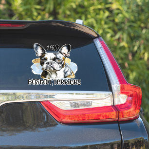 I Love Boston Terriers Sticker