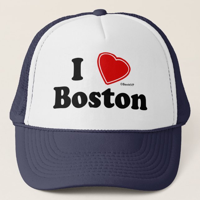 I Love Boston Trucker Hat (Front)