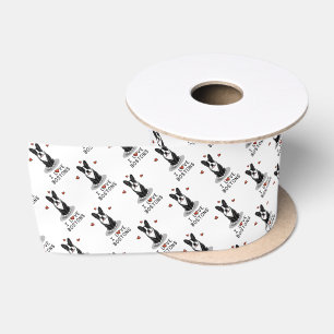 I Love Bostons - Boston Terriers (black & white) Satin Ribbon
