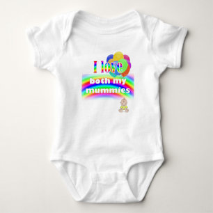 I love both my mummies: lesbian parenting baby bodysuit