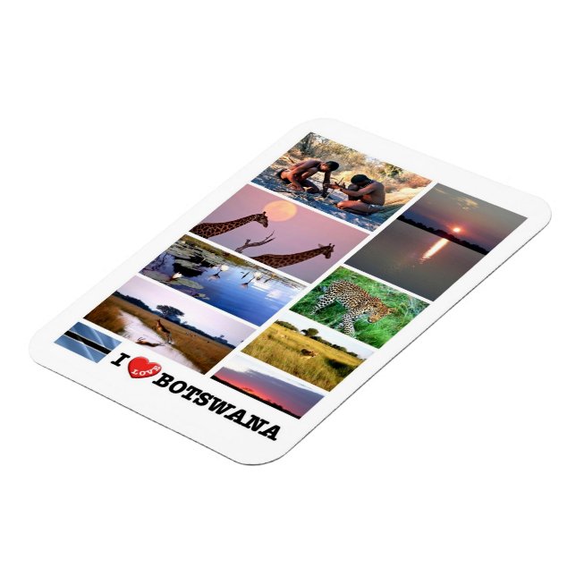 I LOVE Botswana - Magnet (Left Side)