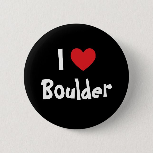 I Love Boulder Button (Front)