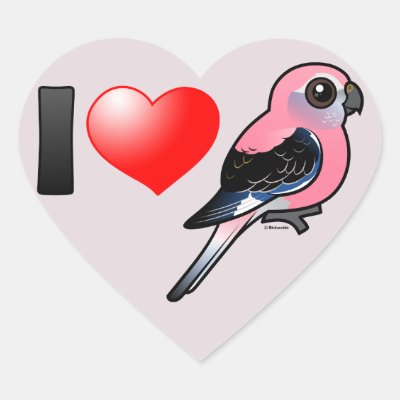 I Love Bourkies Heart Sticker
