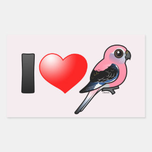 I Love Bourkies Rectangular Sticker