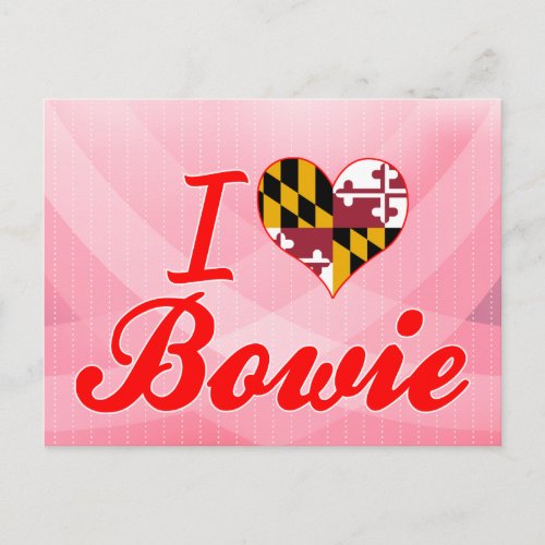 I Love Bowie Maryland Postcard
