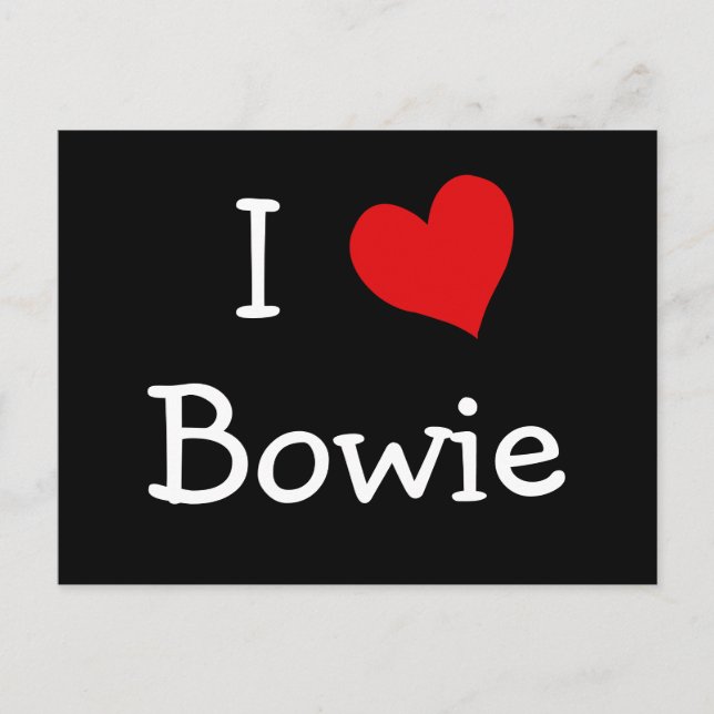 I Love Bowie Postcard (Front)