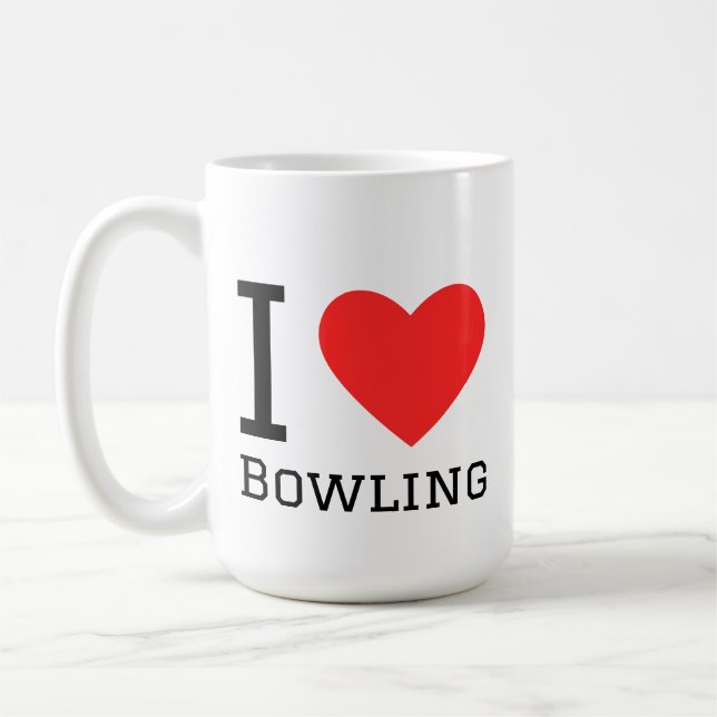 I love bowling coffee mug (Left)
