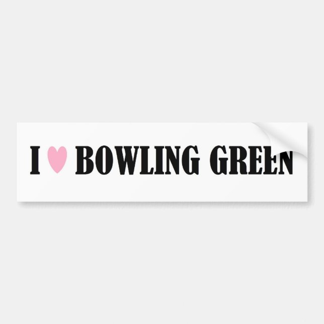I Love Bowling Green Bumper Sticker (Front)