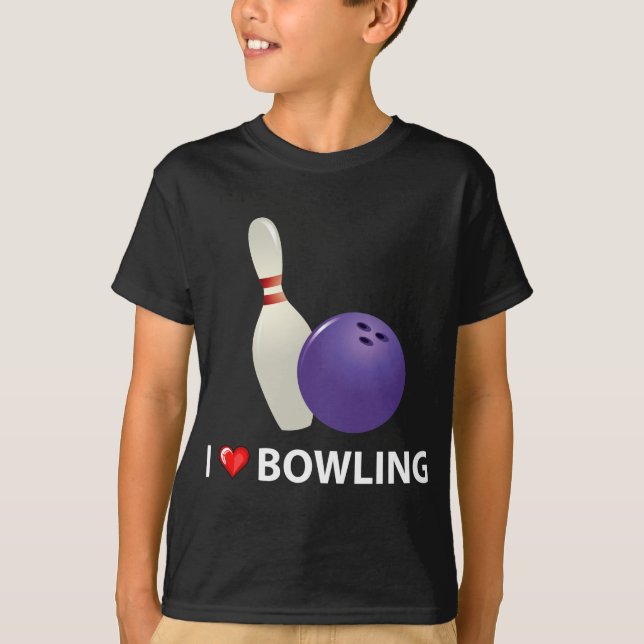 I Love Bowling T-Shirt (Front)