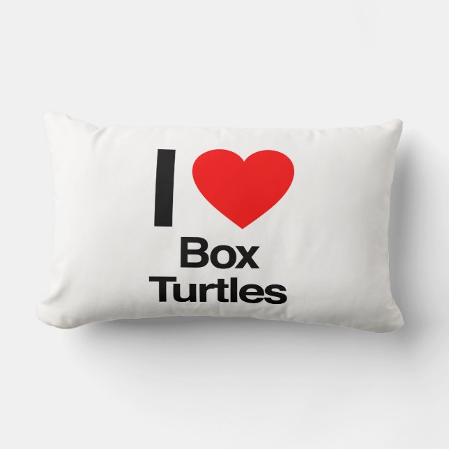 i love box turtles lumbar pillow (Front)