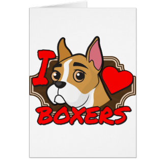 I Love Boxers Cards