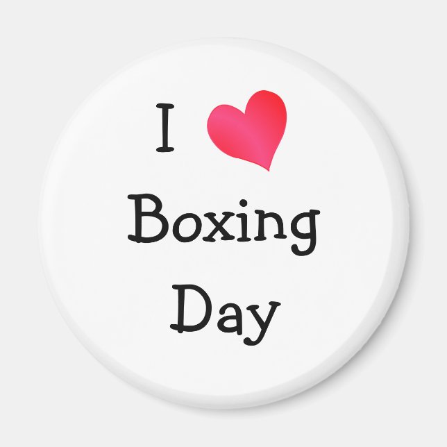 I Love Boxing Day Magnet (Front)