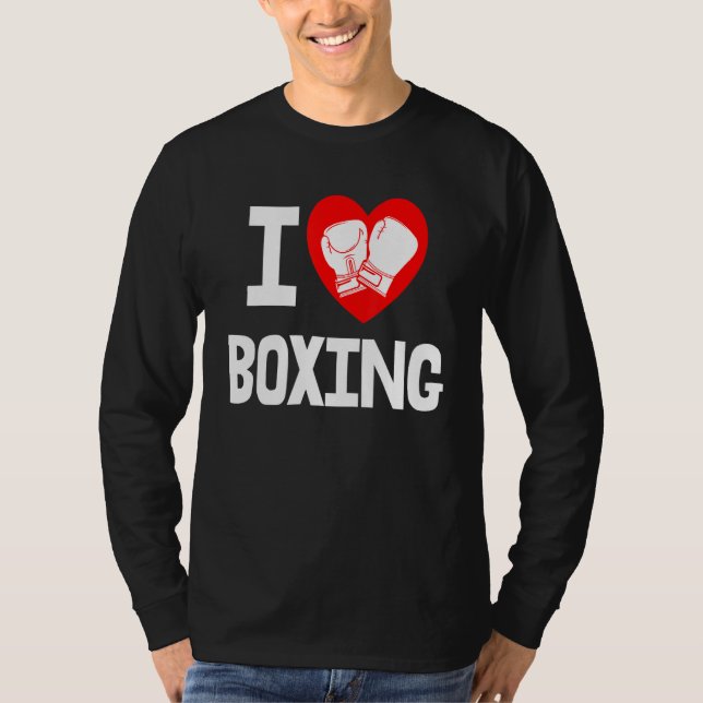 I Love Boxing Game  Women Boxing Sports Love 1 T-Shirt (Front)