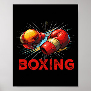 I Love Boxing Gloves Fighting Sport Martial Arts K Poster
