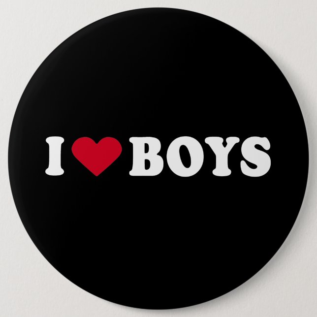 I LOVE BOYS BUTTON (Front)