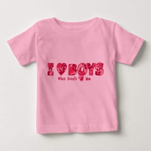 I Love Boys Infant Tee in  Pink  Pink