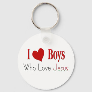 I Love Boys Keychain