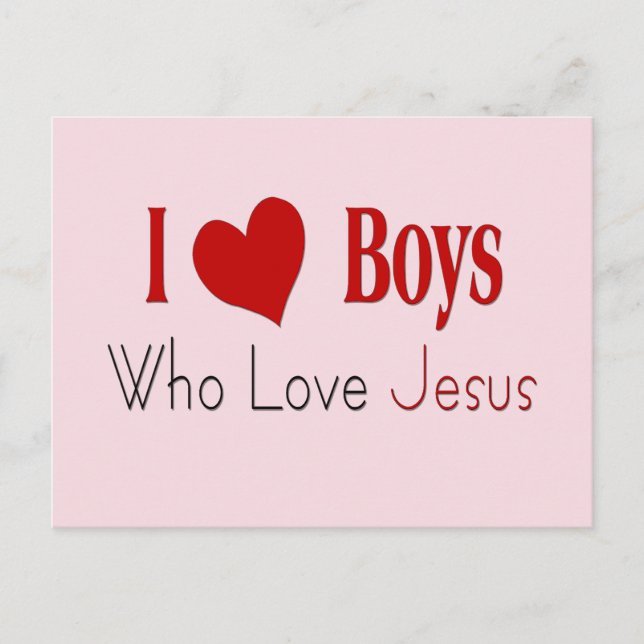 I Love Boys Postcard (Front)