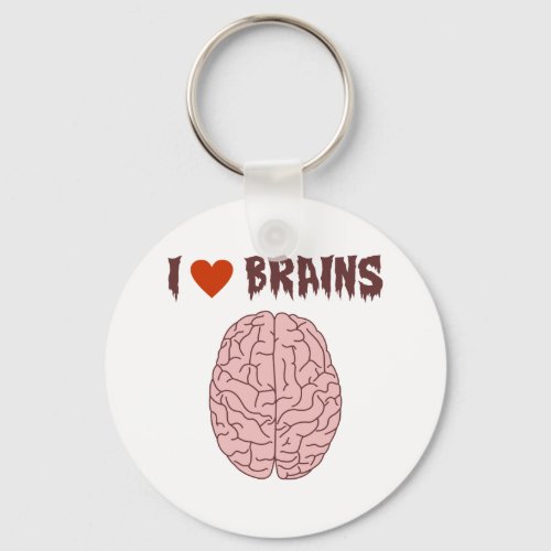 I Love Brains Keychain