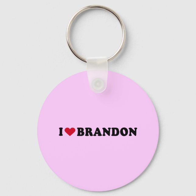 I LOVE BRANDON KEYCHAIN (Front)