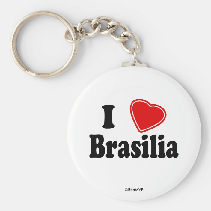 I Love Brasilia Keychain