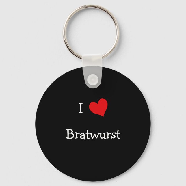 I Love Bratwurst Keychain (Front)