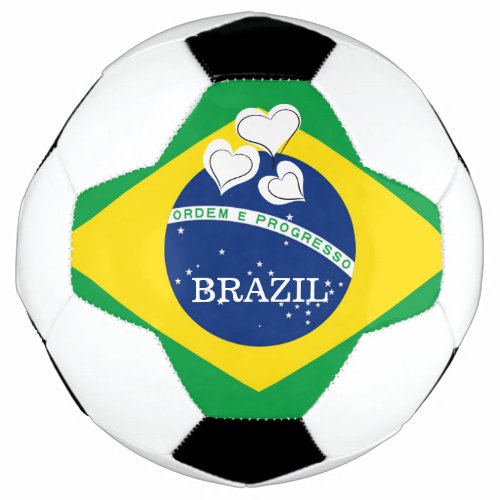 I love Brazil _ Brazilian Flag Soccer Ball
