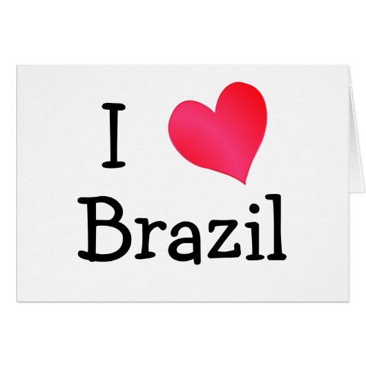 I Love Brazil Cards (Front Horizontal)