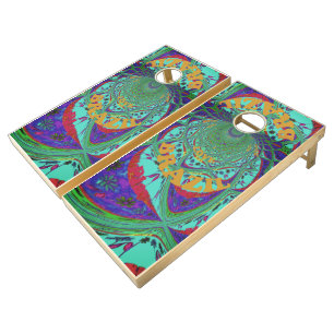 I Love Brazil celebration of beautiful colors Cornhole Set