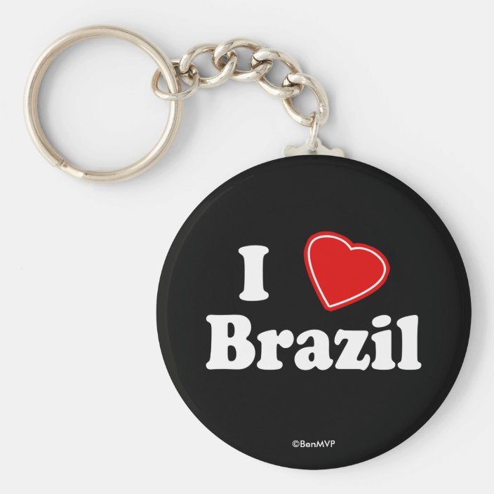I Love Brazil Keychain