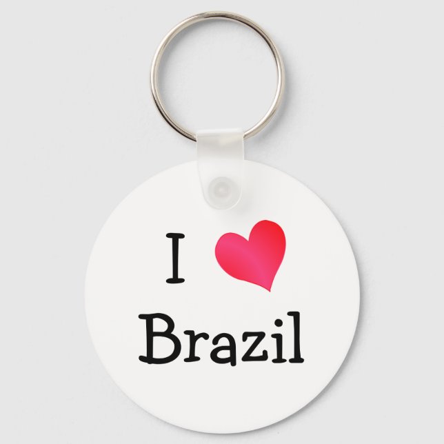 I Love Brazil Keychain (Front)