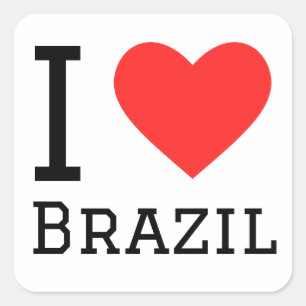 I love Brazil Square Sticker