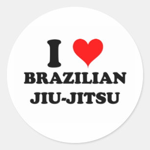 I Love Brazilian Jiu-Jitsu Classic Round Sticker