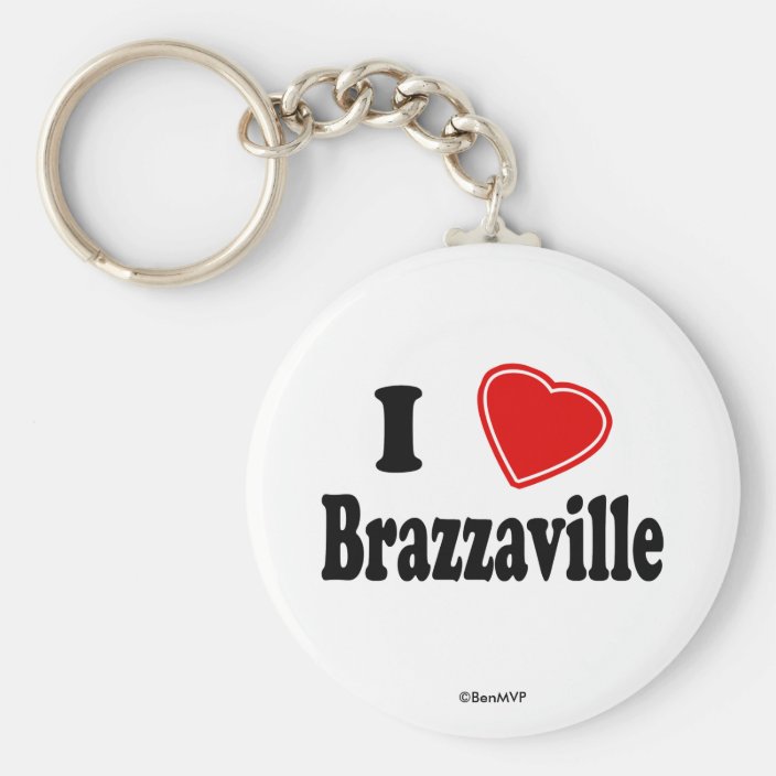 I Love Brazzaville Keychain
