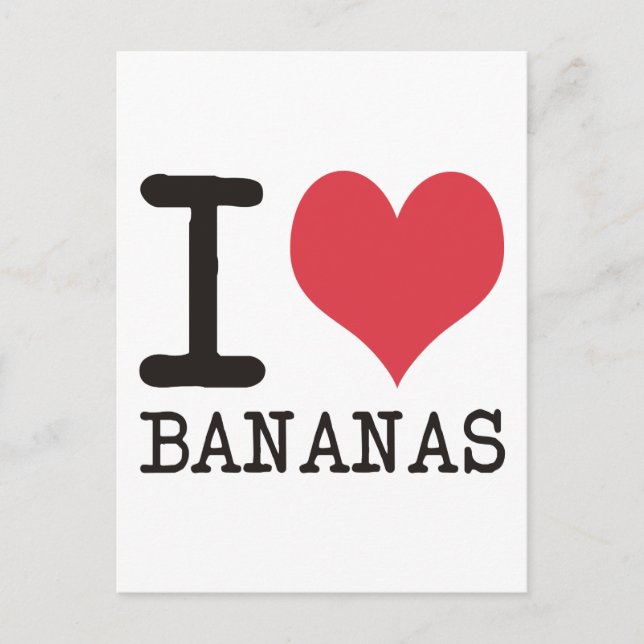 I LOVE Bread - Bacon - Bananas Products! Postcard (Front)
