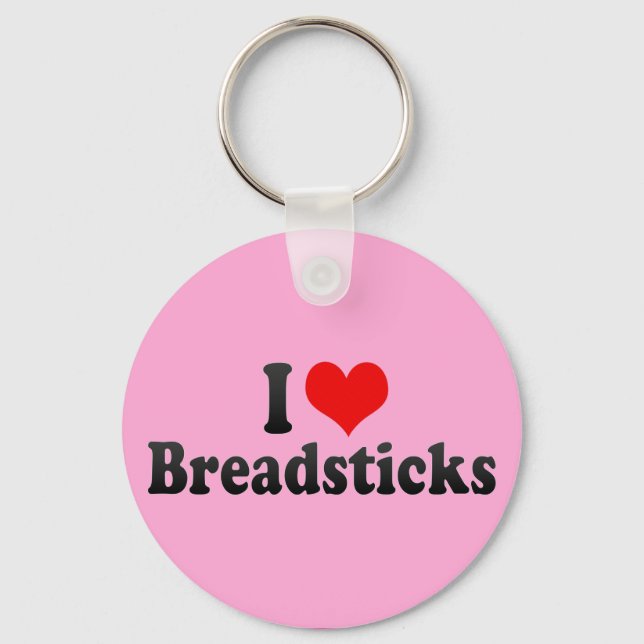 I Love Breadsticks Keychain (Front)
