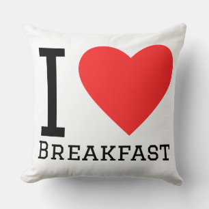 I love breakfast throw pillow