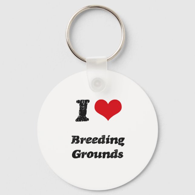 I Love BREEDING GROUNDS Keychain (Front)